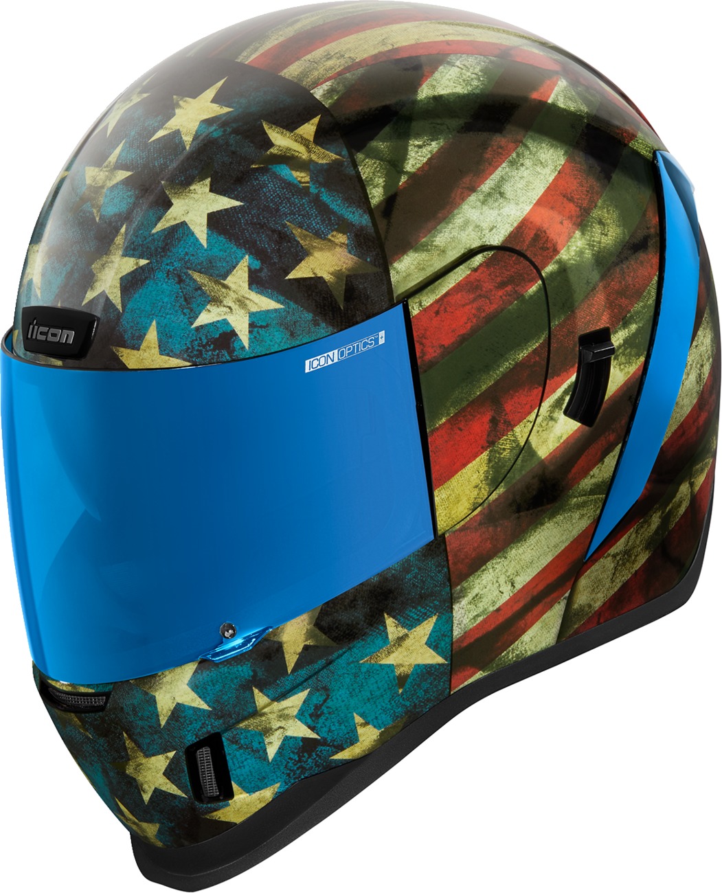 ICON Airform Old Glory Helmet XL Glory - Full-face helmet with Old Glory graphic - Click Image to Close