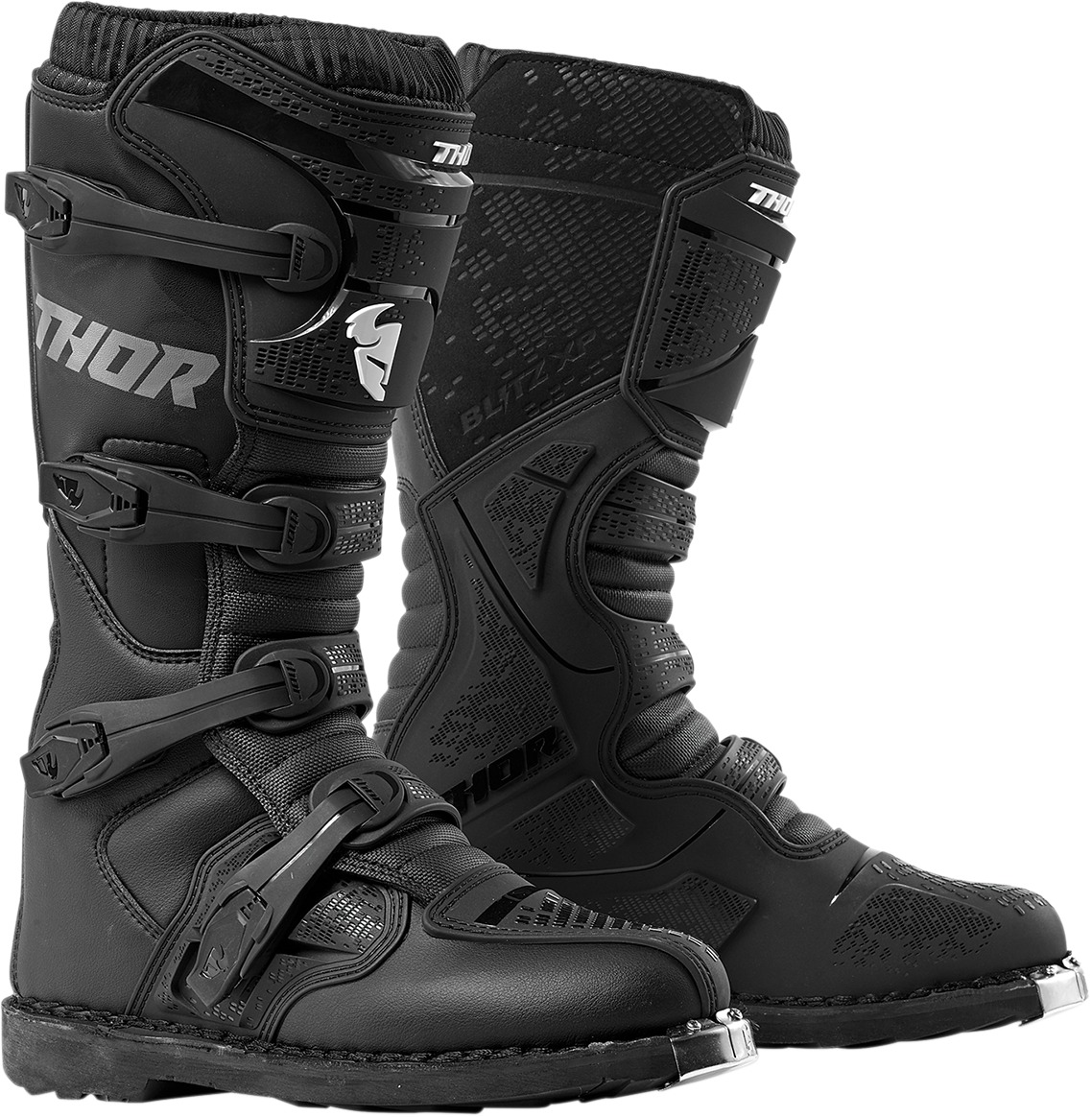 Blitz XP Dirt Bike Boots - Black MX Sole Men's Size 7 - Click Image to Close