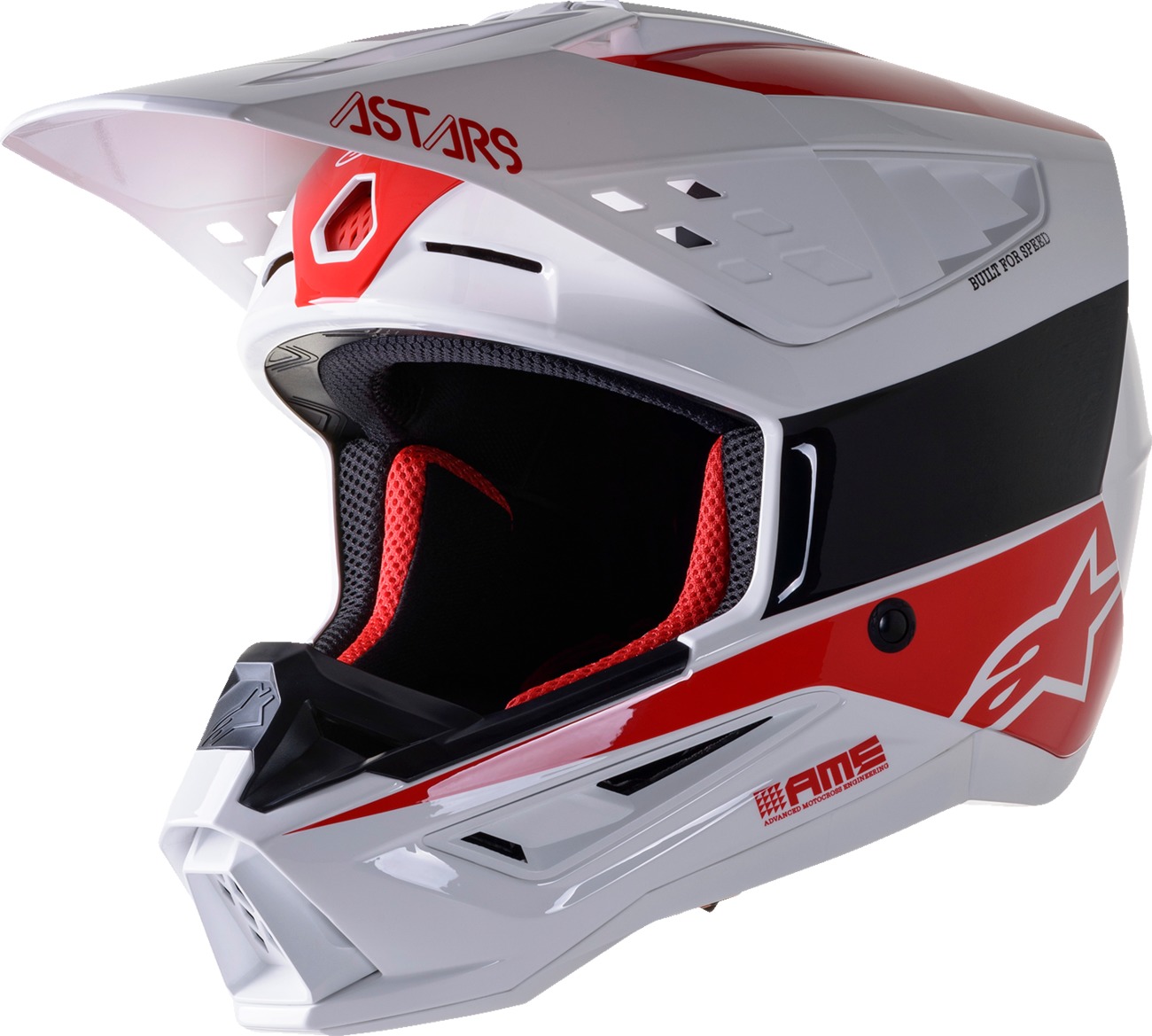 Alpinestars SM5 Bond Gloss Red Helmet (Medium) Unisex Adult - Click Image to Close