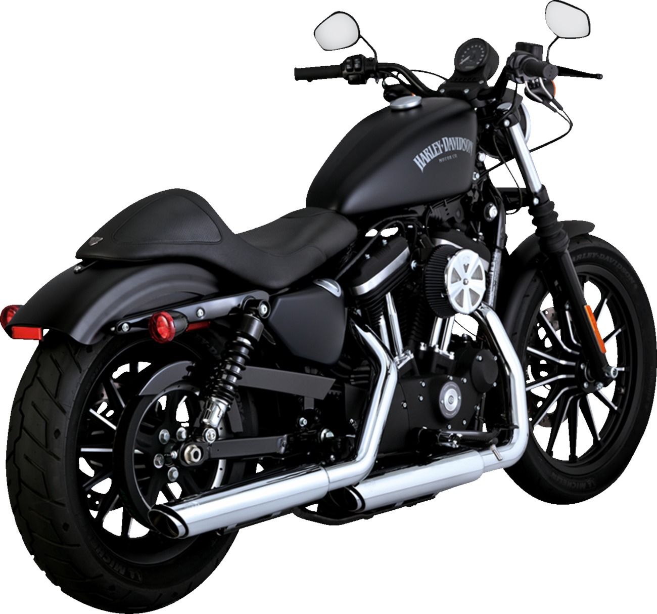 Vance & Hines HD Sportster 14-22 Twin Slash 3In PCX Slip-On Exhaust - Click Image to Close