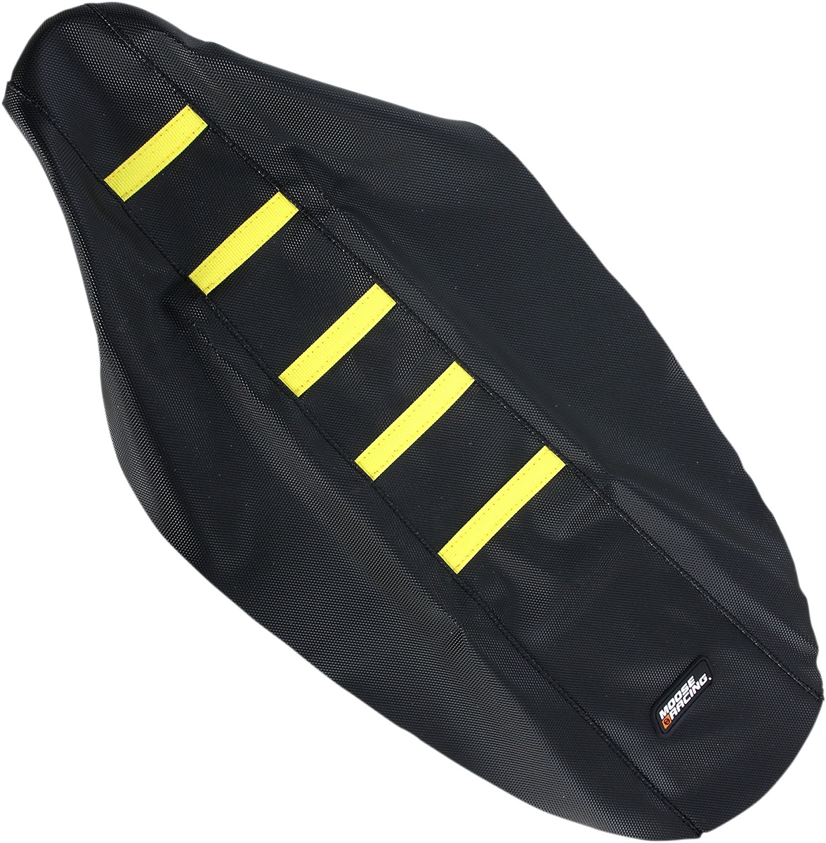 Black/Yellow Ribbed Seat Cover - For 10-18 Suzuki RMZ250 - Click Image to Close