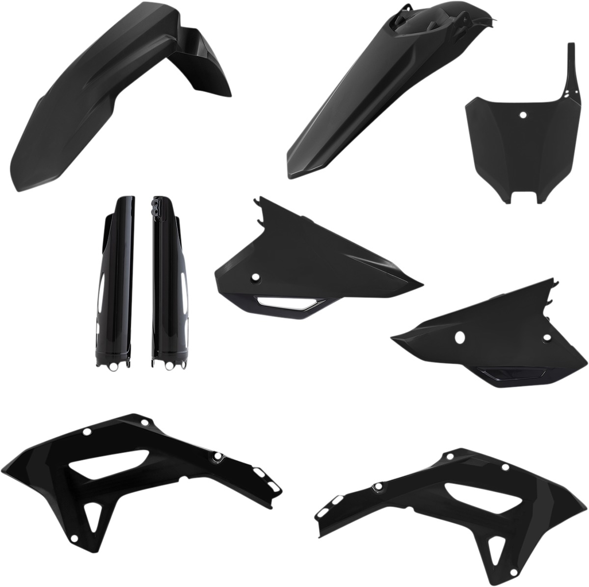 Full Plastic Kit - Black - for 21-23 Honda CRF250RX/450RX - Click Image to Close