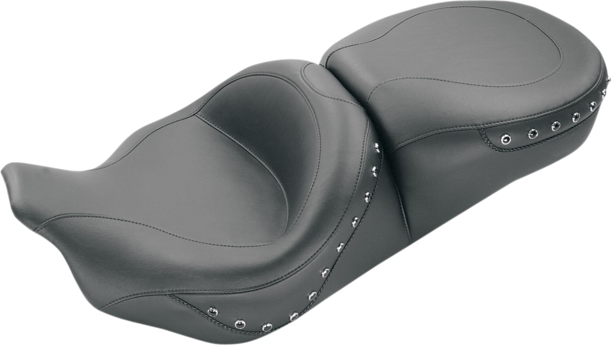 Ultra Touring Studded Vinyl 2-Up Seat - For 08-20 Harley FLH FLT - Click Image to Close