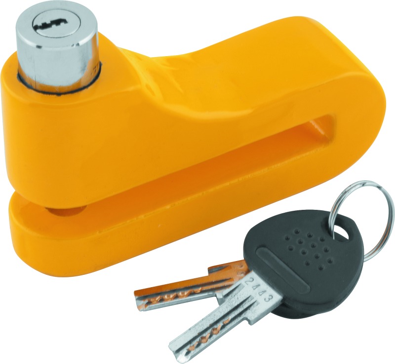 Bully Lock Disc Lock 10mm - Yellow - Click Image to Close