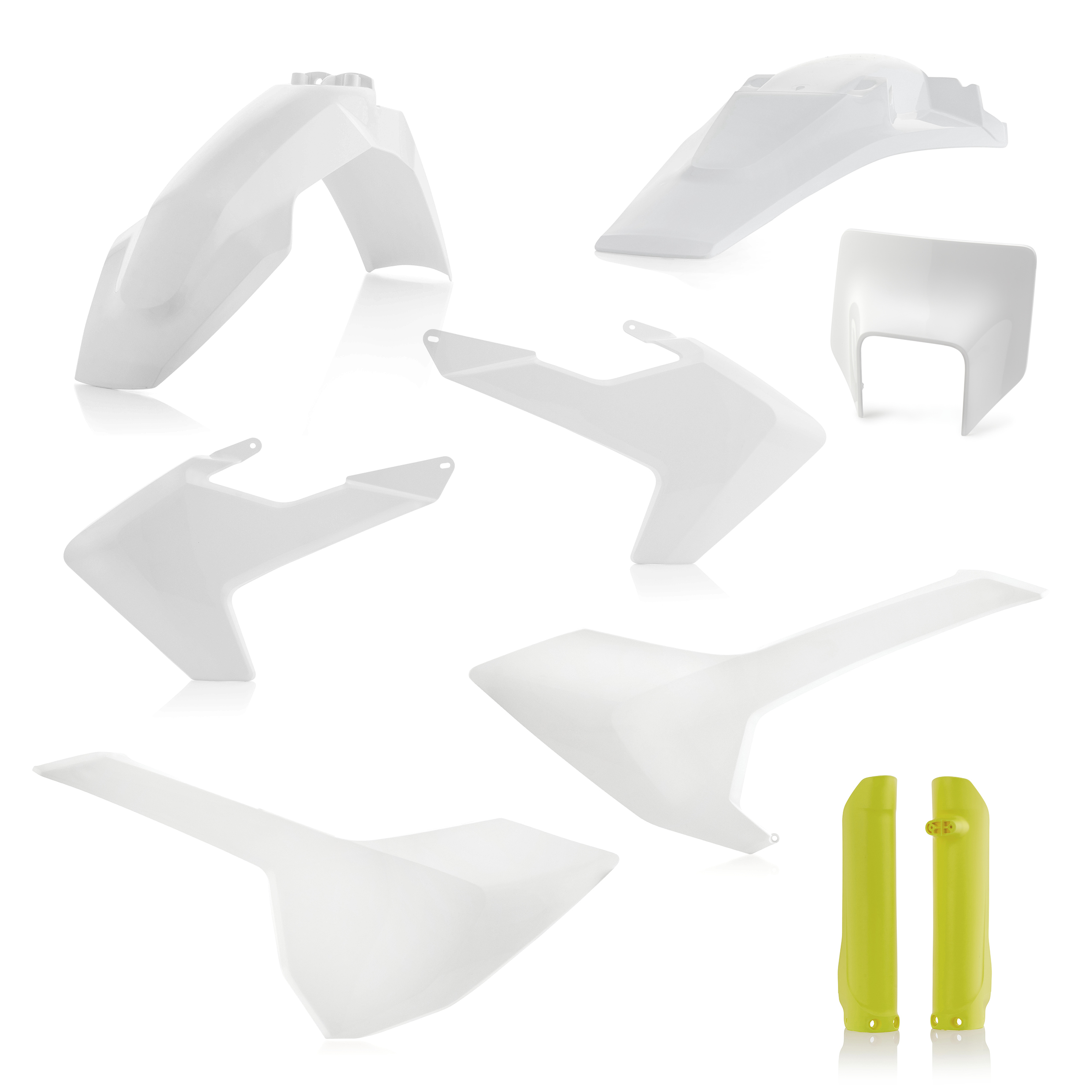 Full Plastic Kit - White/Yellow Original 2019 - Fits Many 17-19 Husqvarna 150-450 - Click Image to Close