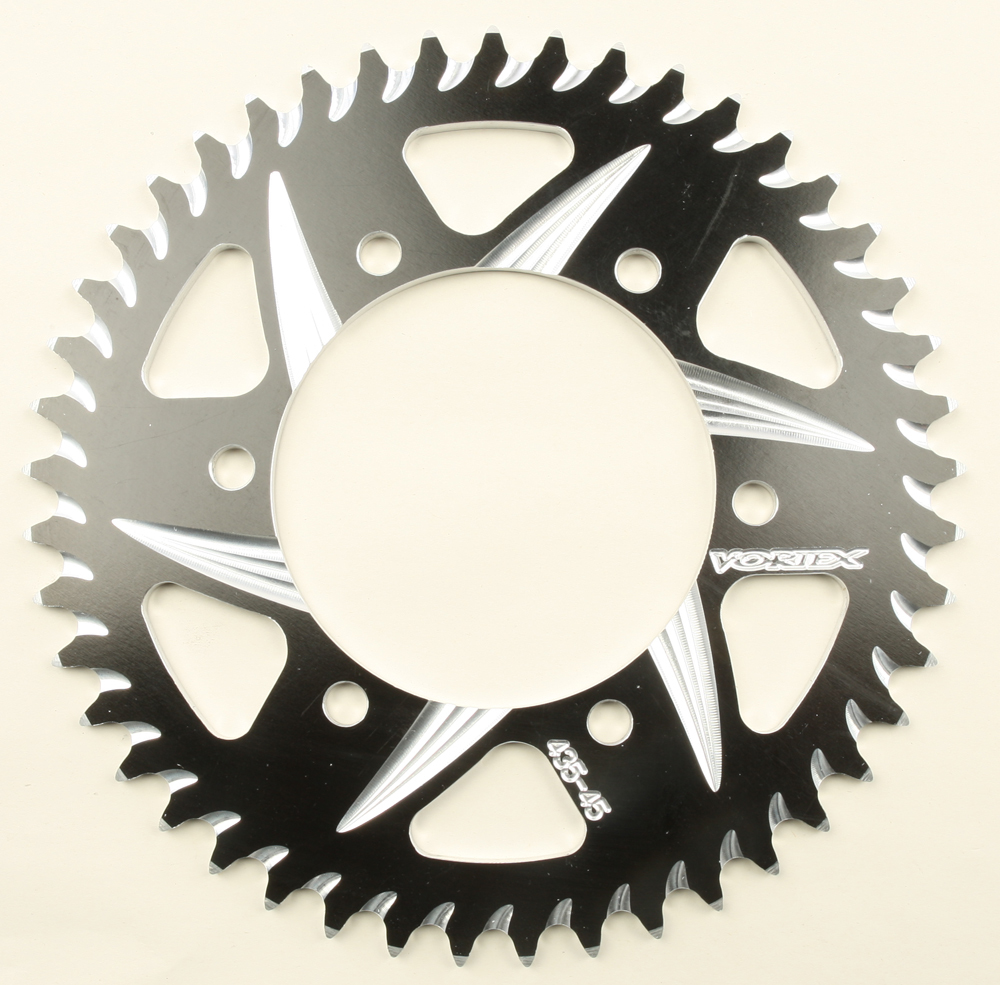 Cat5 Rear Aluminum Sprocket 45T Black Hardcoat 520 - For 88-14 Kawasaki Suzuki Yamaha - Click Image to Close