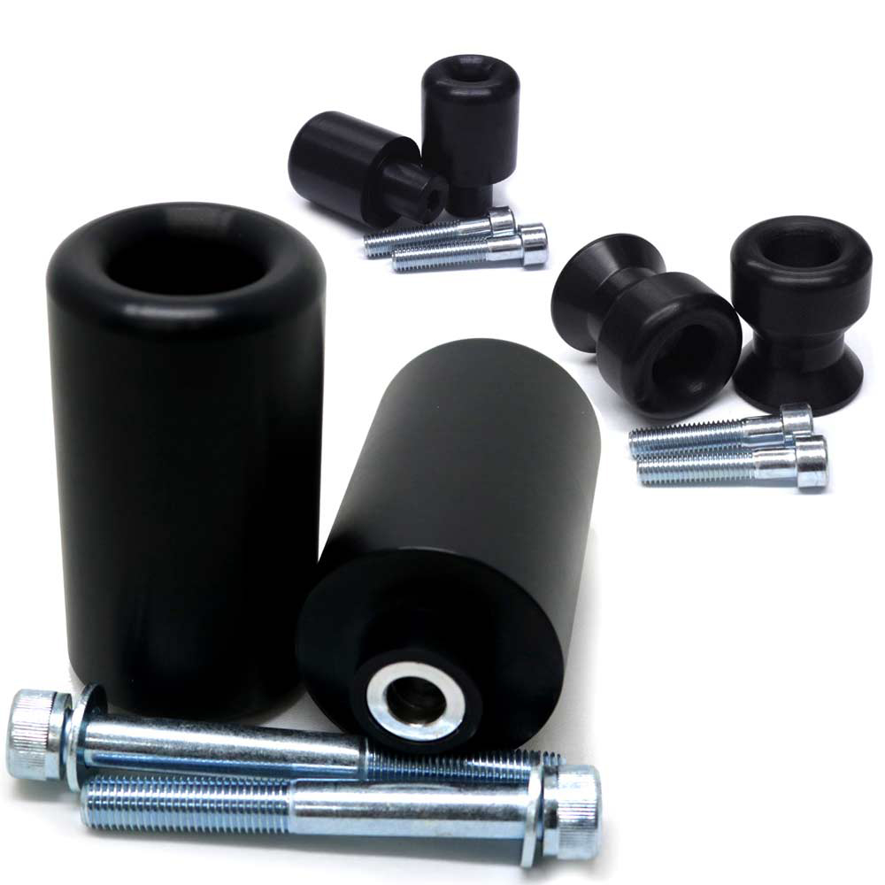 Complete Frame Sliders Kit - Black - For 17-19 Suzuki SV650 - Click Image to Close