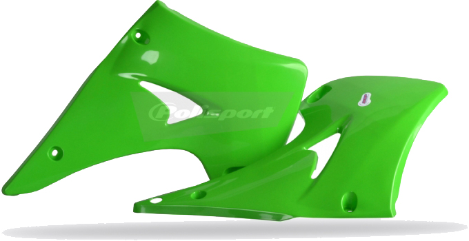 Radiator Shrouds - Green - For 03-07 Kawasaki KX125 KX250 - Click Image to Close