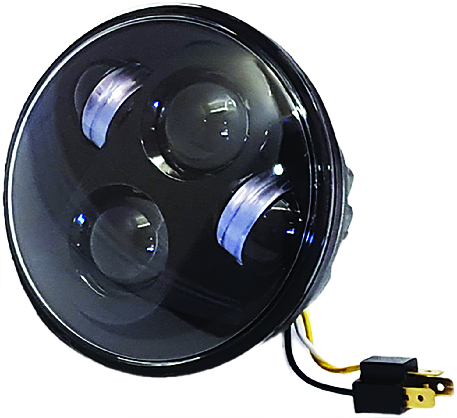 5 3/4" LED Headlight Black High Definition - Click Image to Close