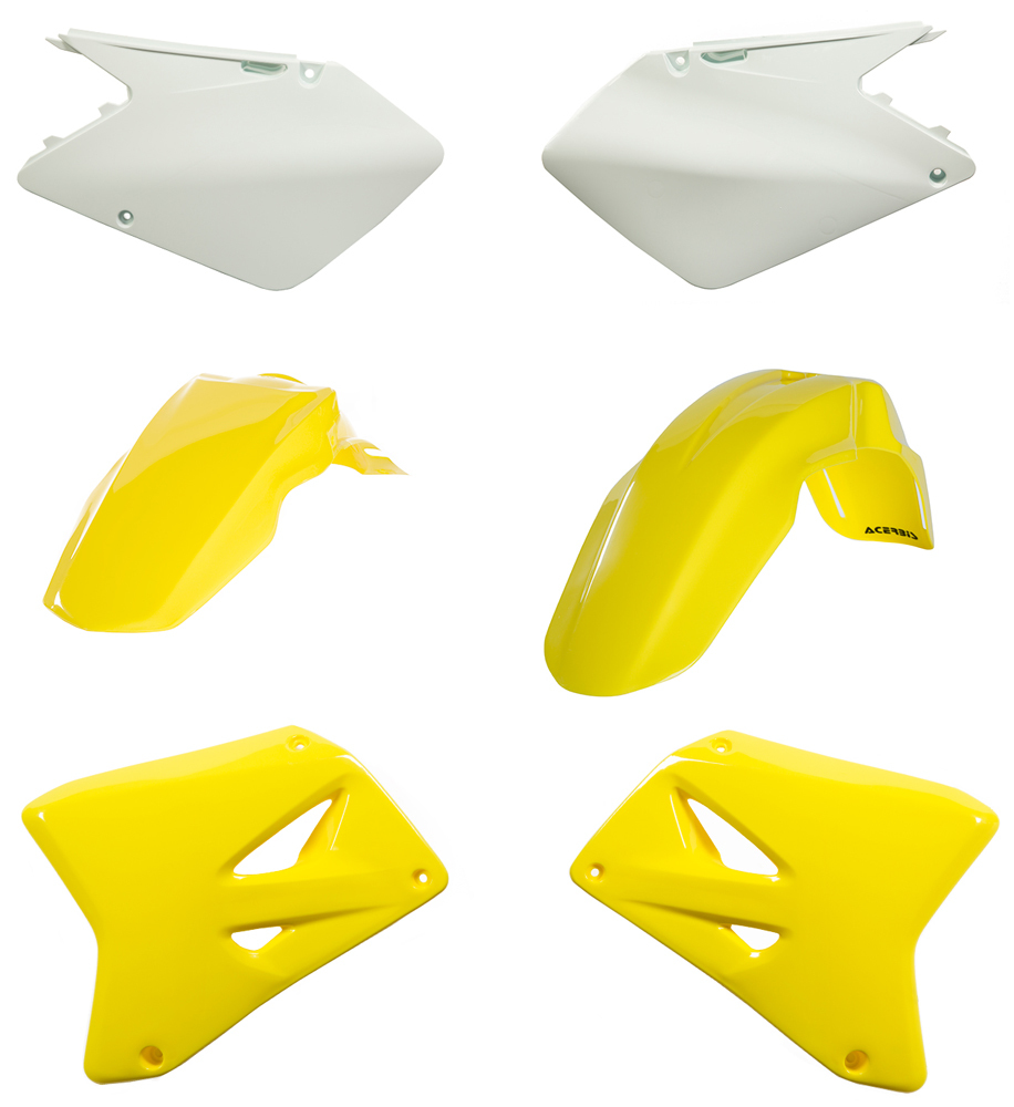 Yellow Plastic Kit - For 03-08 Suzuki RM250 03-07 RM125 - Click Image to Close