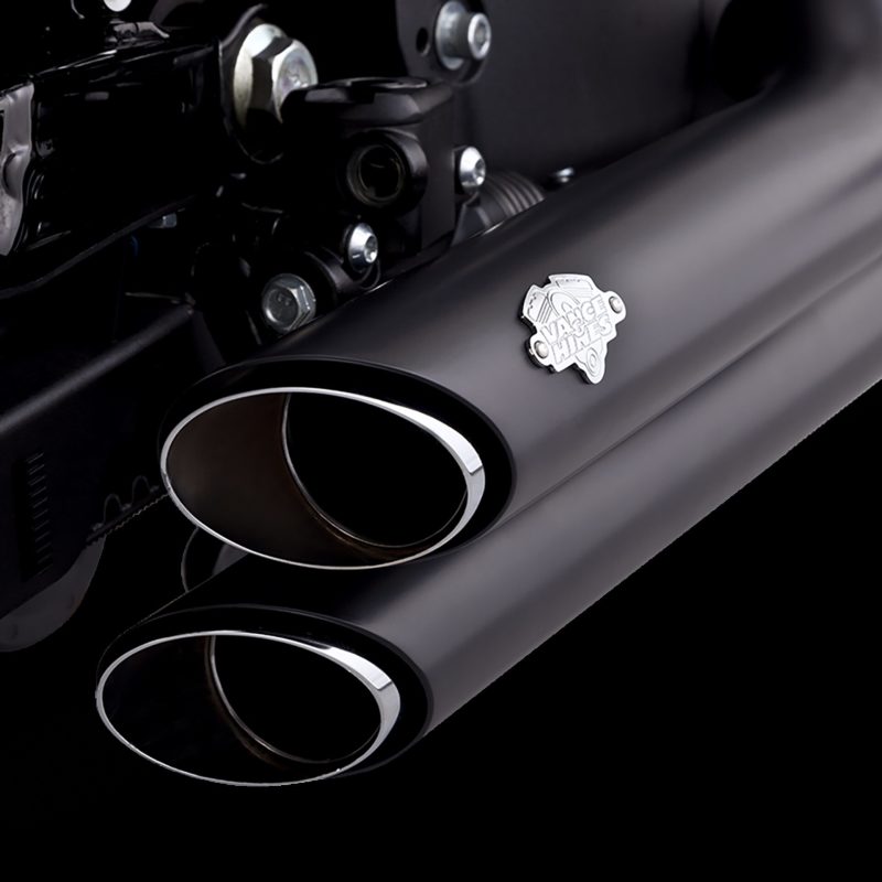 Vance & Hines HD Sportster 14-22 Shortshots Staggered Black Full System Exhaust - Click Image to Close