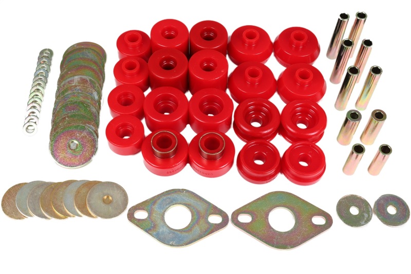 96-99 Toyota 4Runner 2WD/4WD Red Body Mount Bushing Set - Click Image to Close