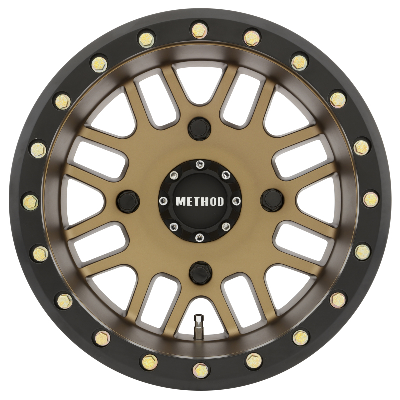 MR406 UTV Beadlock 14x10 5+5/-2mm 4x156 132mm CB Bronze w/MT Blk Ring Wheel - Click Image to Close