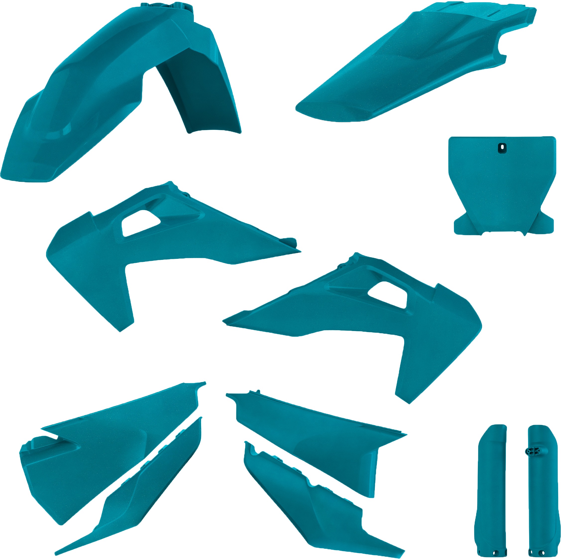 Full Plastic Kit - Teal Metallic - Fits Many 19-22 Husqvarna 125-450 - Click Image to Close