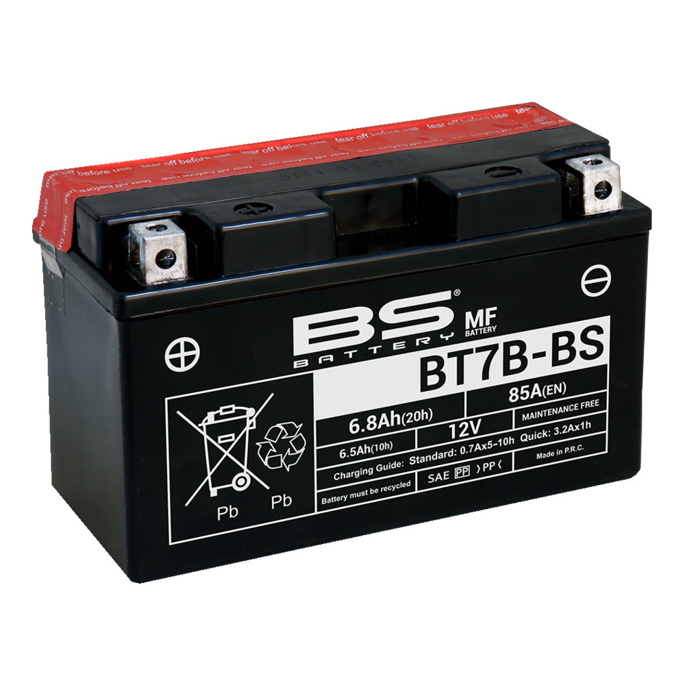 Maintenance Free Sealed Battery - Replaces YT7B-BS - Click Image to Close