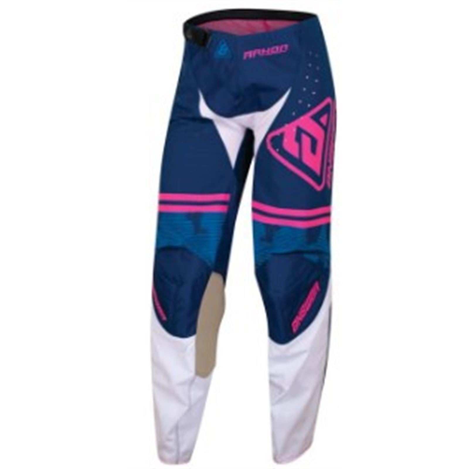 23 Arkon Trials Pant Blue/White/Magenta Youth Size - 28 - Click Image to Close