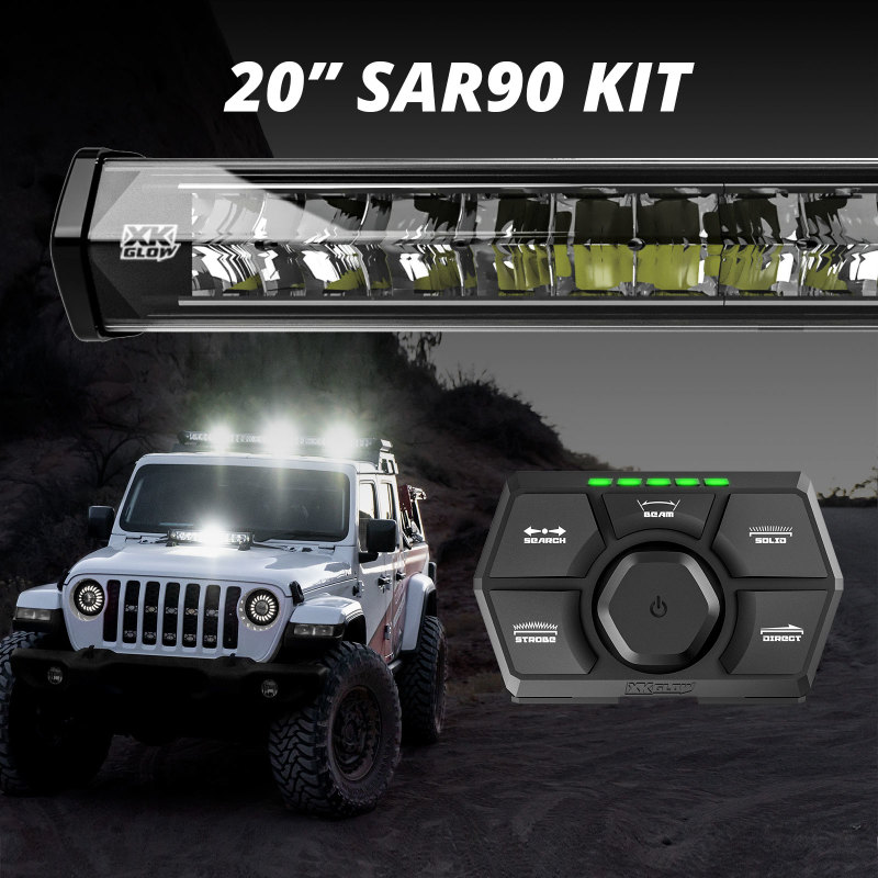 XK Glow SAR90 Light Bar Kit Emergency Search and Rescue Light System 20In - Click Image to Close