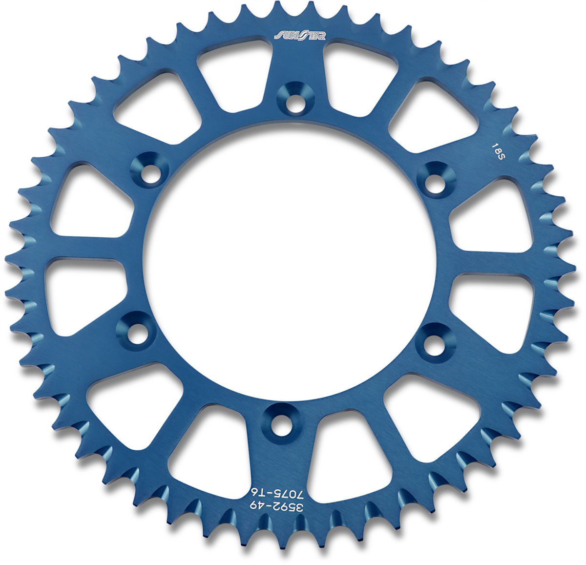 Works Triplestar Aluminum Rear Sprocket 49T Blue - Click Image to Close