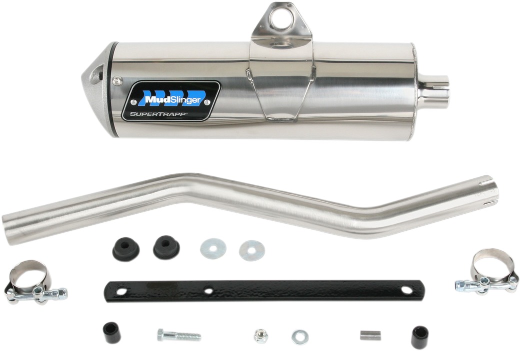 SuperTrapp Mudslinger Slip On Exhaust Muffler w/SA - For 03-10 Grizzly/Bruin 350 - Click Image to Close