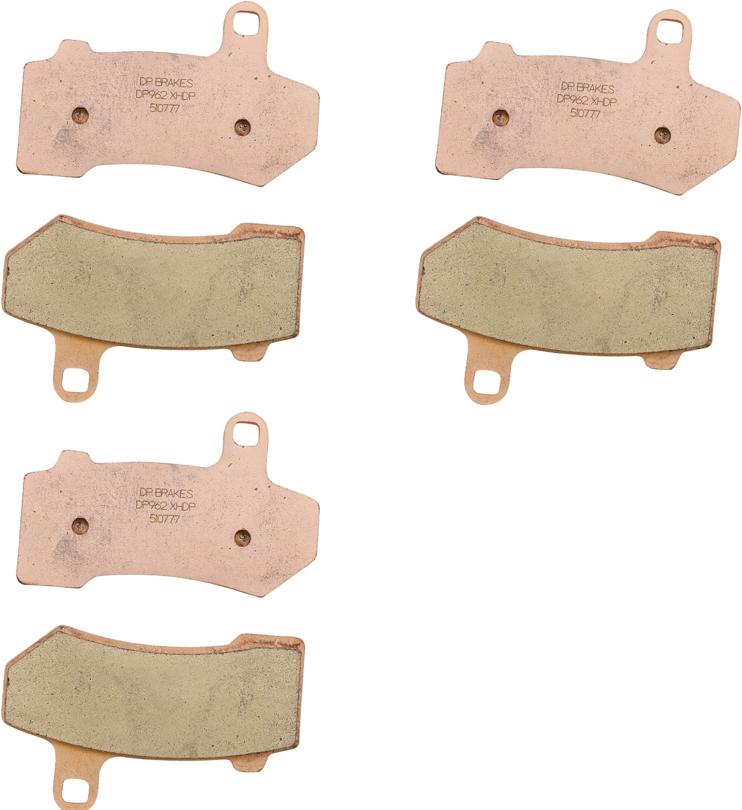 Complete Pad Set - Sintered Brake Pads - Replaces H-D # 41854-08, 42897-08, 42897-06 & 42850-06 - Click Image to Close