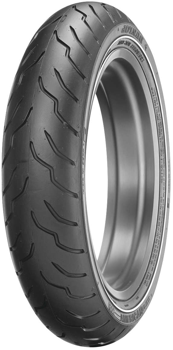 MU85B16 American Elite Rear Tire - Narrow Whitewall - 77H - Click Image to Close