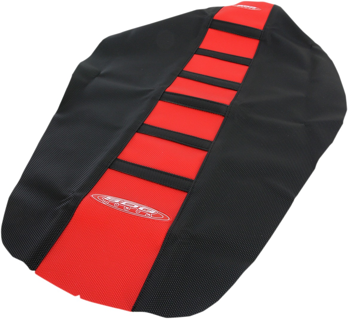 6-Rib Water Resistant Seat Cover Black/Red - For Honda CRF250R CRF450R - Click Image to Close