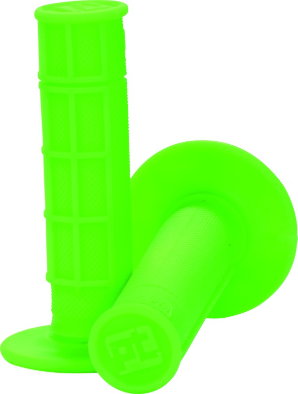 ProTaper 1/2 Waffle Grips - Neon Green - Click Image to Close