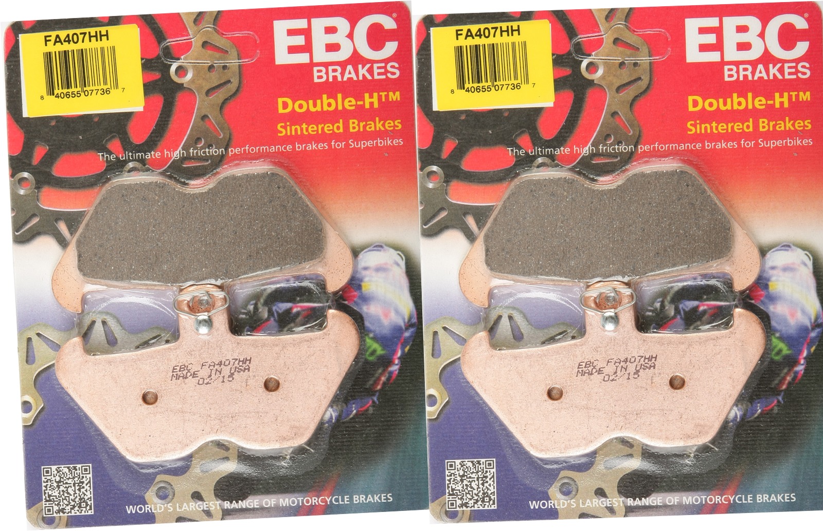 Sintered Double-H Brake Pads Front Set - Click Image to Close