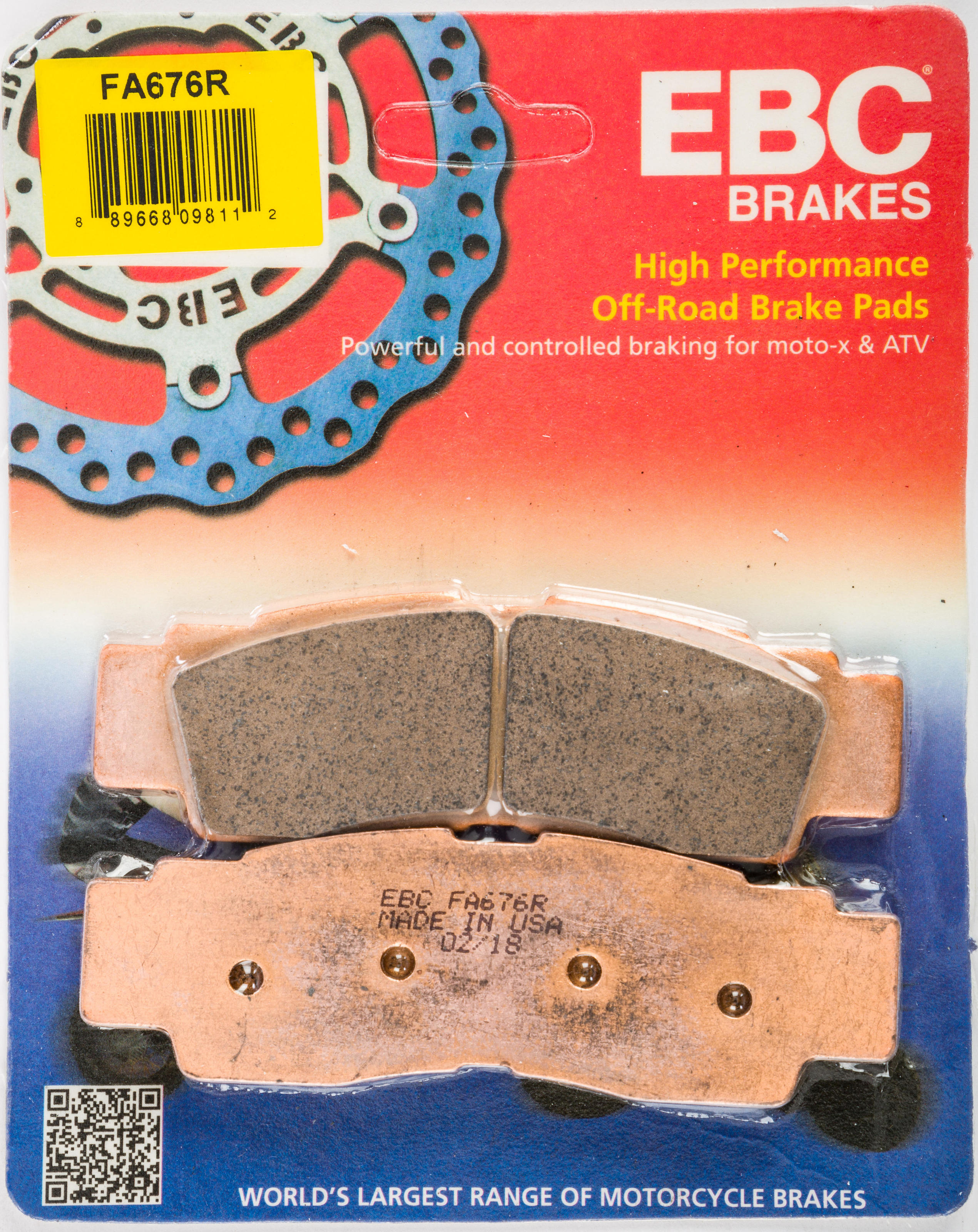 R Series Sintered Pads and Shoes - Fa676R Brk Pad Ebc - Click Image to Close