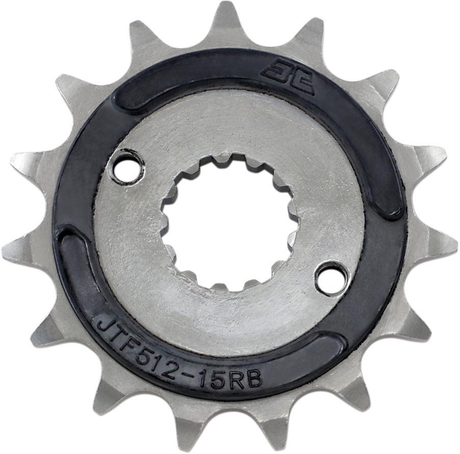 Front Steel Countershaft Sprocket w/ Rubber Damper - 15 Tooth 520 - Click Image to Close