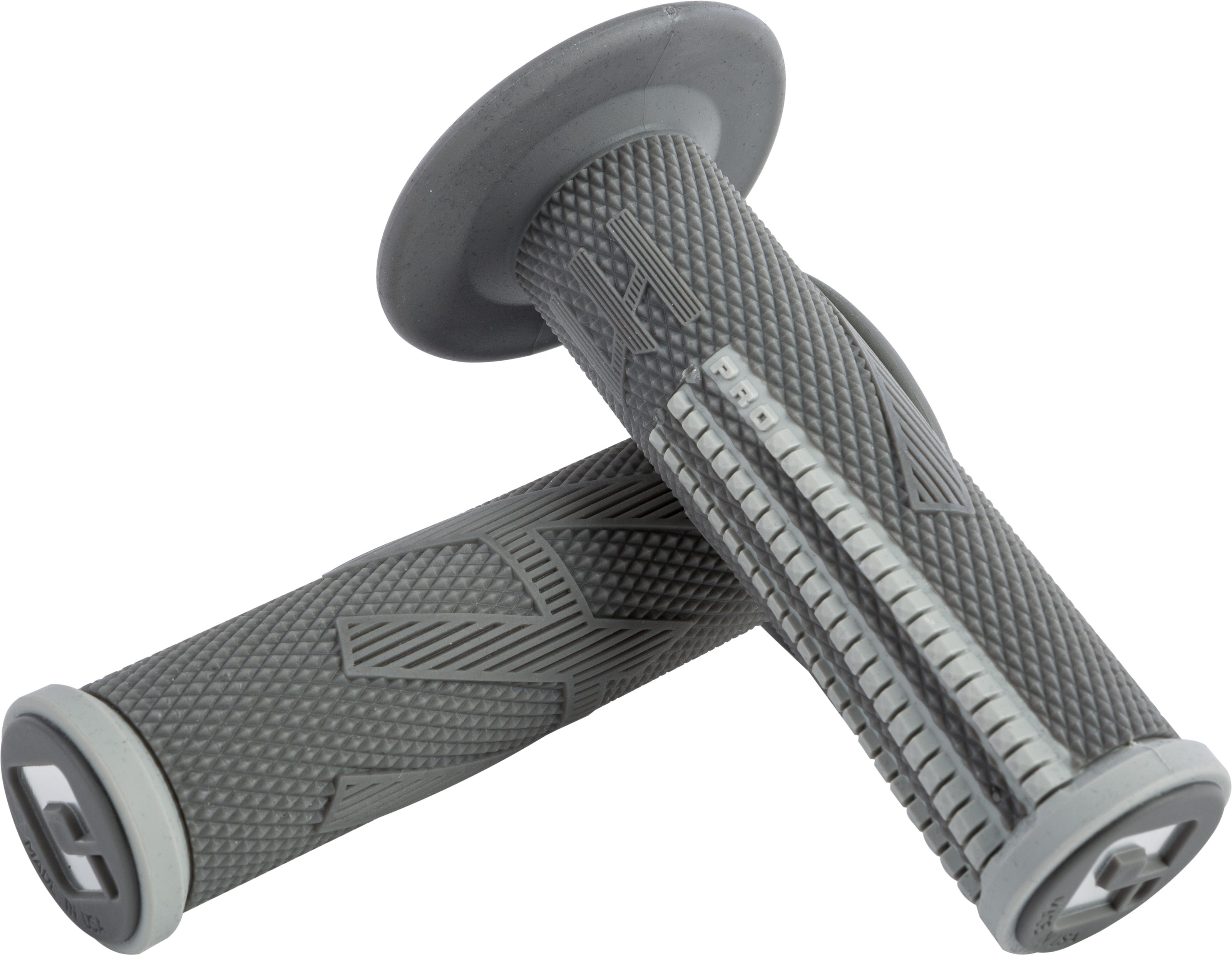 Emig2 Pro MX V2 Lock On MX Grips System - Diamond Knurled, Grey & Graphite - Click Image to Close