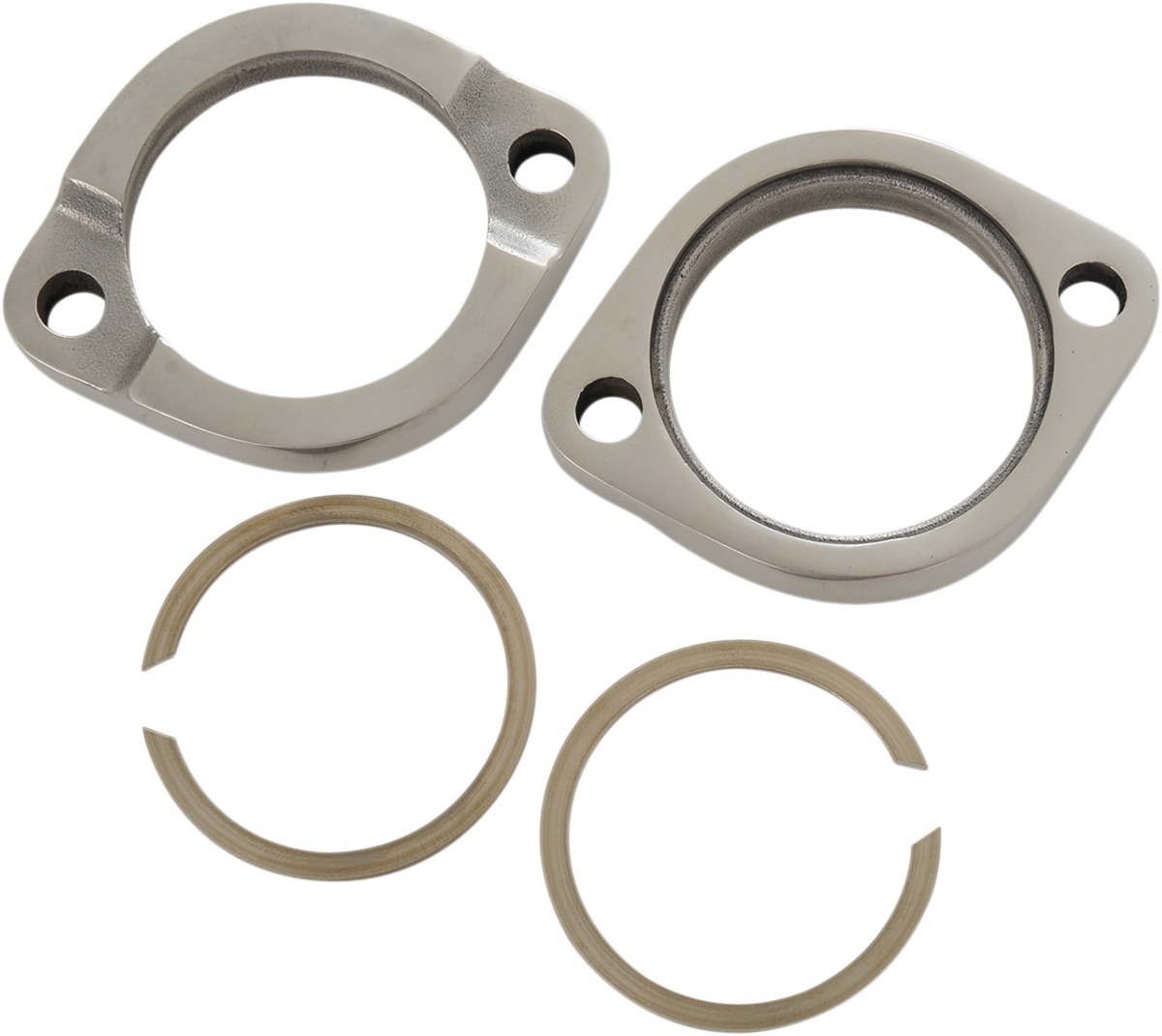 Heavy Duty Stainless Exhaust Flange Kit replaces 65184-02 & 65325-83 - For 99+ HD Twin Cam & 86+ Sportster - Click Image to Close