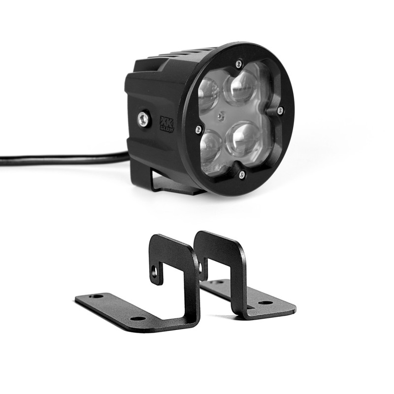 Round 20w LED Cube Light w/ RGB Accent Kit w/ Controller/Fog Mount- Fog Beam 2pc - Click Image to Close