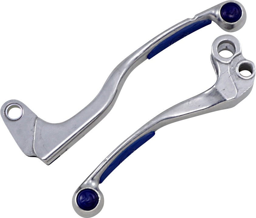 Natural & Blue Competition Brake & Clutch Lever Set - For 96-00 Husqvarna Yamaha WR YZ - Click Image to Close