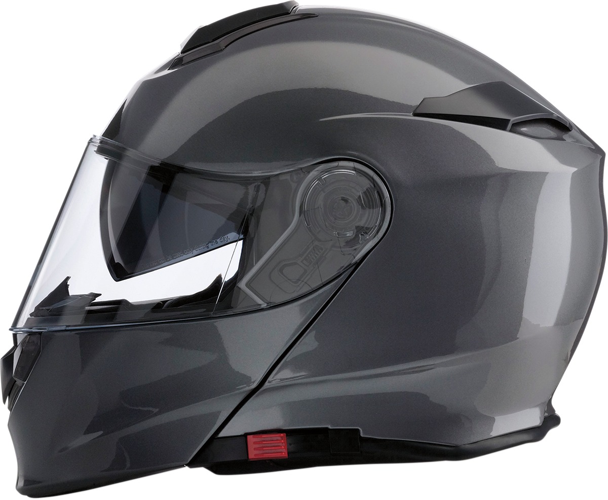 Solaris Modular Street Helmet Gloss Silver Small - Click Image to Close