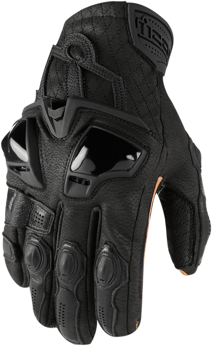 Hypersport Leather Cold Weather Short Cuff Gloves - Black Men's 2X-Large - Click Image to Close