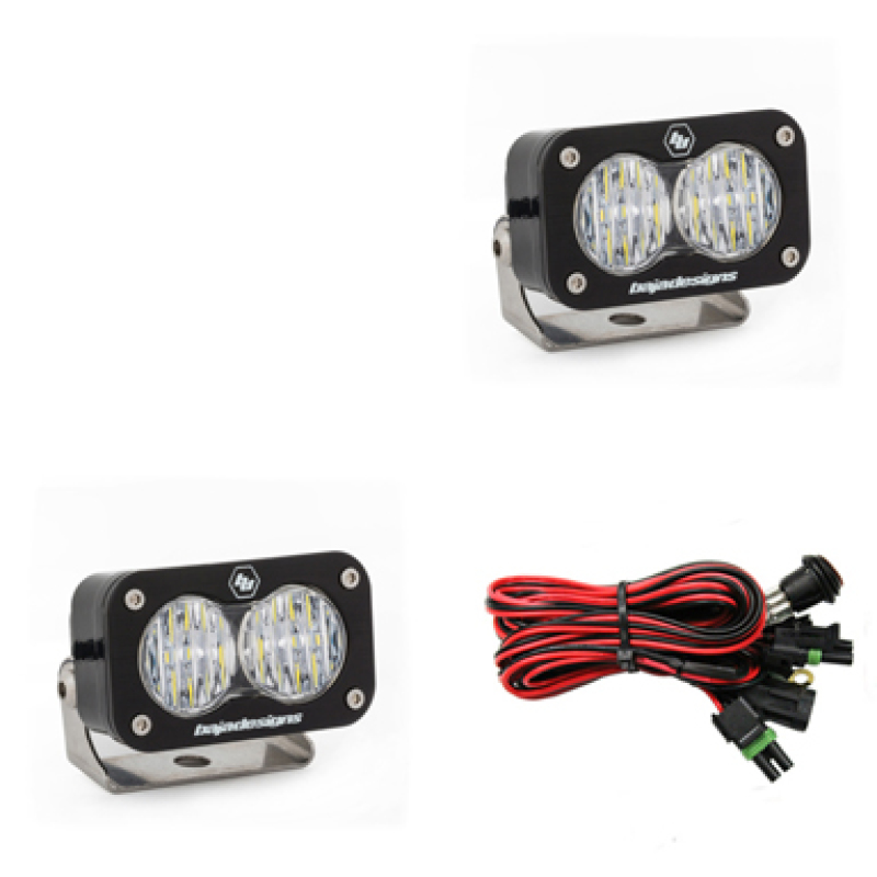 S2 Pro Series LED Light Pods Wide Cornering Pattern - Pair - Click Image to Close