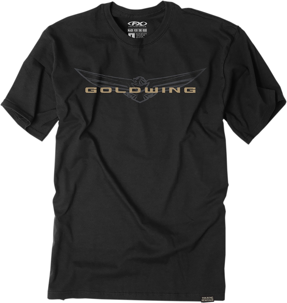 Men's Gold Wing Sketched Tee - Gw Sketched Tee Blk Xl - Click Image to Close