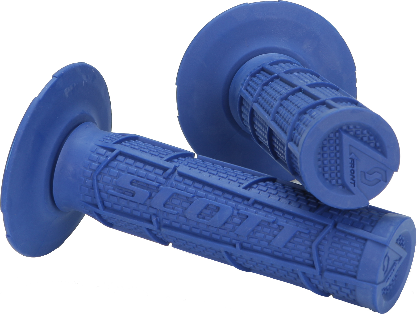 Radial Full Waffle Motorcycle Grips Blue 7/8" - Click Image to Close