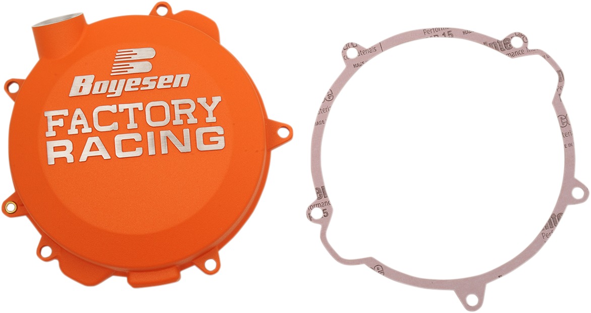 Factory Racing Clutch Cover Orange - For 16-18 KTM Husqv 125/150 - Click Image to Close