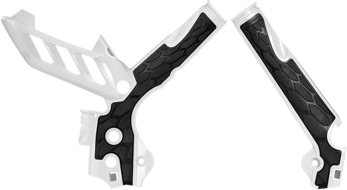 X-Grip Frame Guards White/Black - For 11-16 KTM 125/150/250 - Click Image to Close