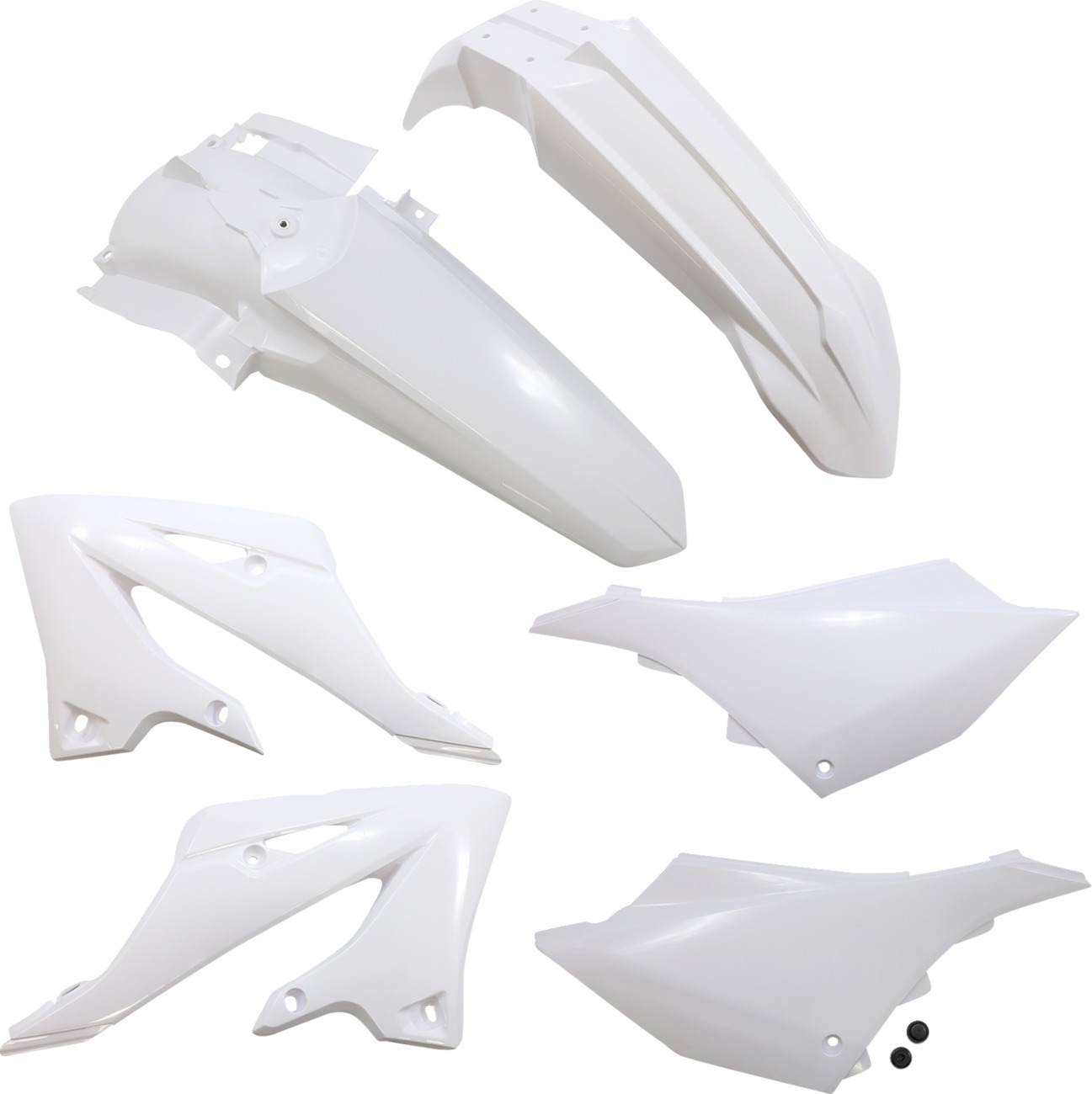 22-23 Yamaha YZ125X/250X/ YZ125/250 Plastic Kit - White - Click Image to Close