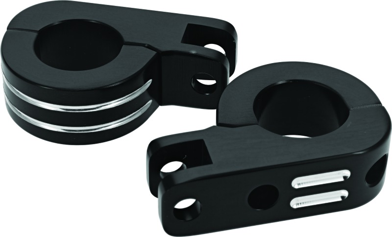 Bikers Choice Billet Hwy Peg Mounts Black - Click Image to Close