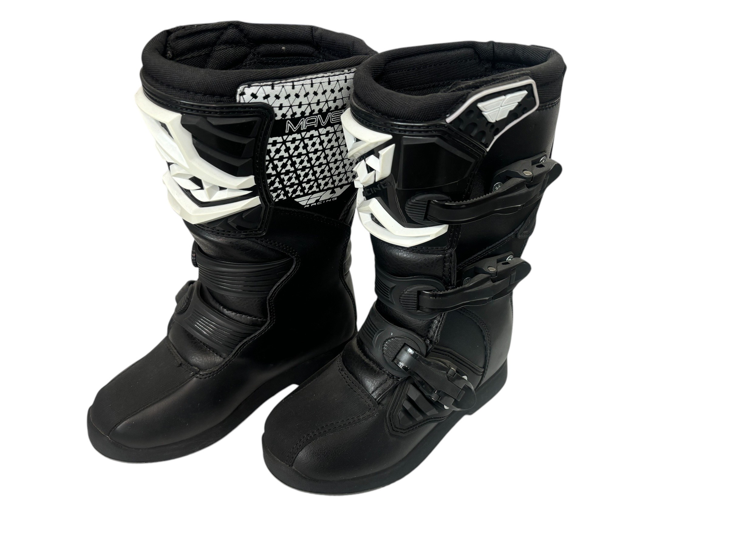 Maverick MX Boots Black Youth 03 - New Old Stock- No box - Click Image to Close