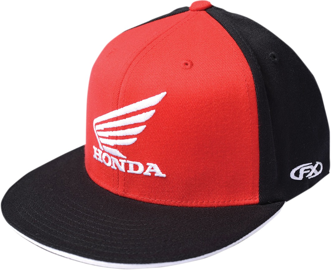 Men's Honda Big Wing Hat - Honda Big Hat Redblk S/M - Click Image to Close