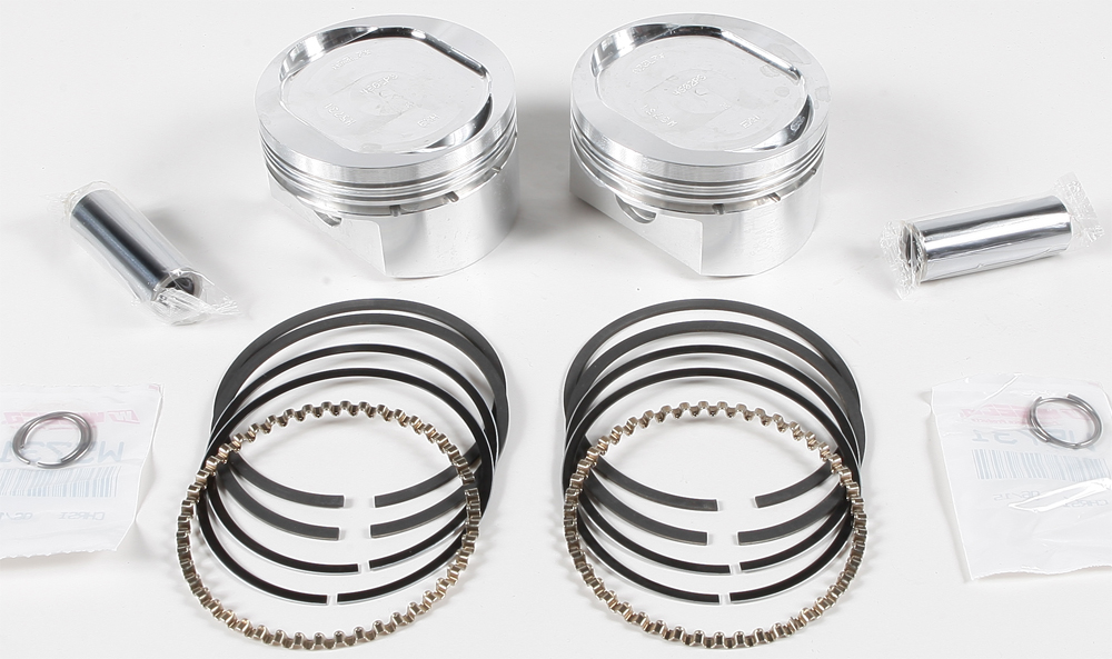 V-Twin Piston Kit 9.5:1 Compression - 3.498in Bore (+.498in) - For 86-18 Harley Sportster - Click Image to Close