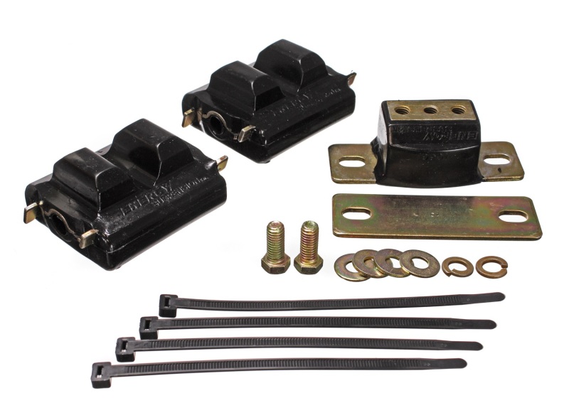 73-92 Chevrolet Camaro Black Motor and Transmision Mounts; Zinc Finish - Click Image to Close