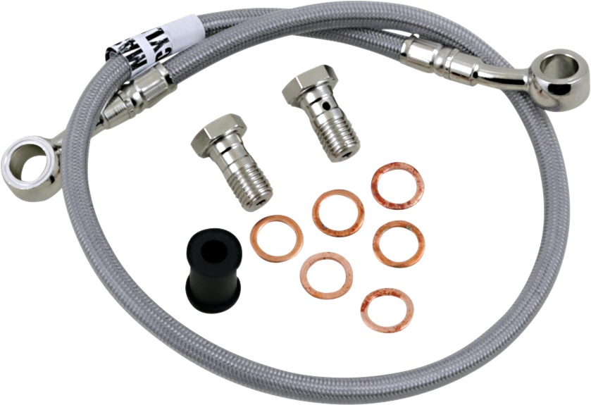 Stainless Steel Rear Brake Line - For 17-23 Kawasaki Versys-X 300 - Click Image to Close