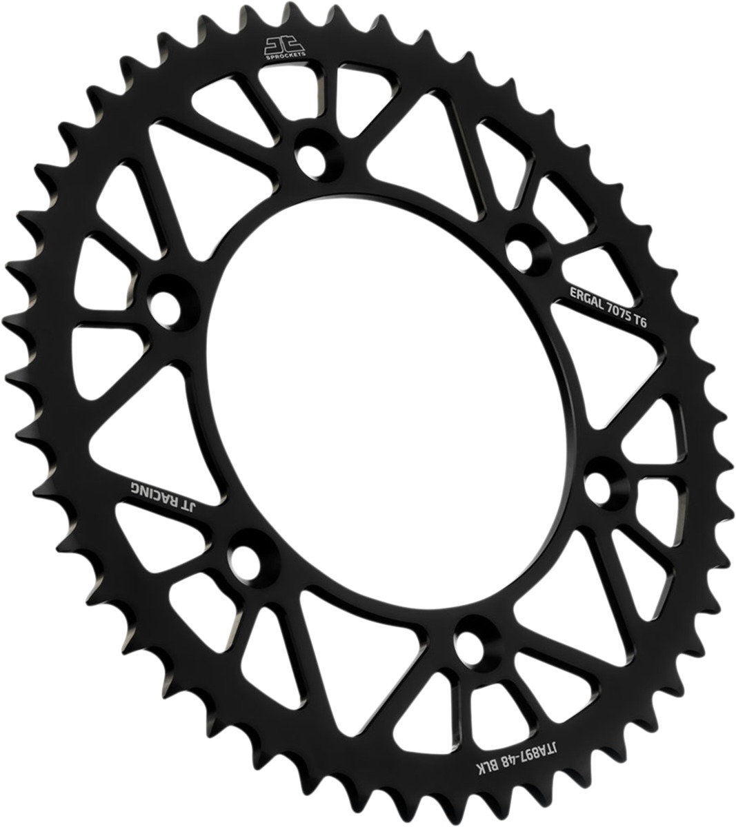 Black Aluminum Rear Sprocket - 48 Teeth 520 Pitch - Click Image to Close