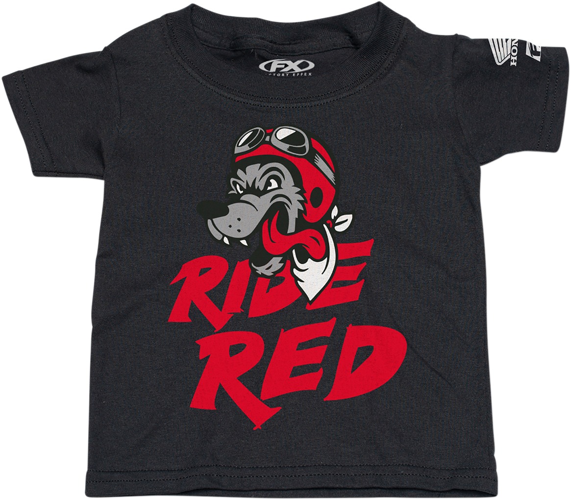 Toddler Honda Ride Red Wolf Tee - Honda Ride Red Wolf Tee Blk 3T - Click Image to Close